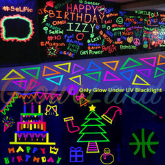 Orange Gaffer Tape Black Light UV Reactive Tape for Glow in the Dark Party Stage Tape 5 Pcs/Set