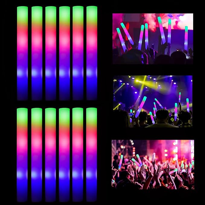 Foam LED Glow Sticks - Multi Colored