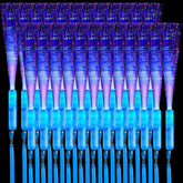 Blue LED Light Up Wands Wedding Fiber Optic Wands Bulk Glow Flashing Wands for Party Favors
