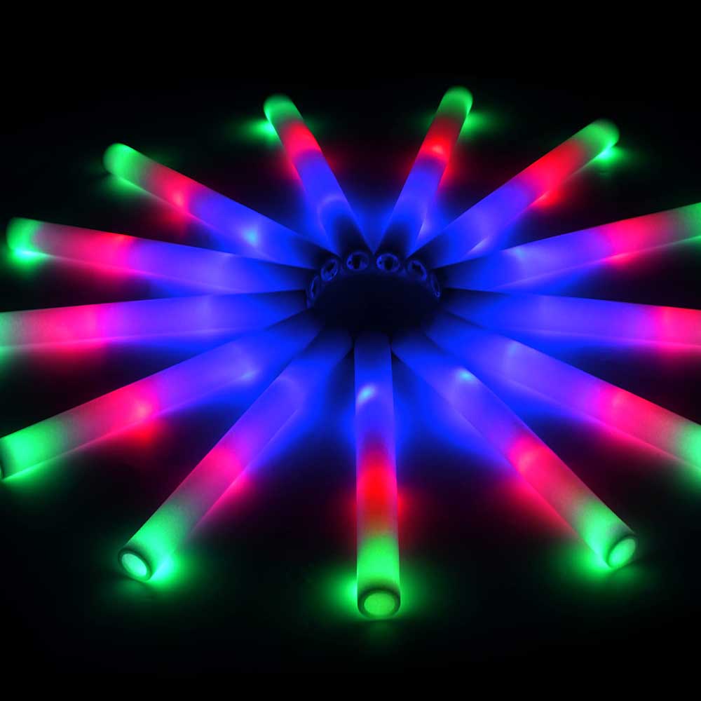 50/100pcs LED Foam Glow Sticks Flashing Glow Wands Party Light Up Rave  Glowstick