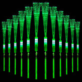 Green Glow Fiber Wands Sticks LED Light Wands LED Flashing Sticks Glow Flashing Wands Fiber Optic Wands Party Favors