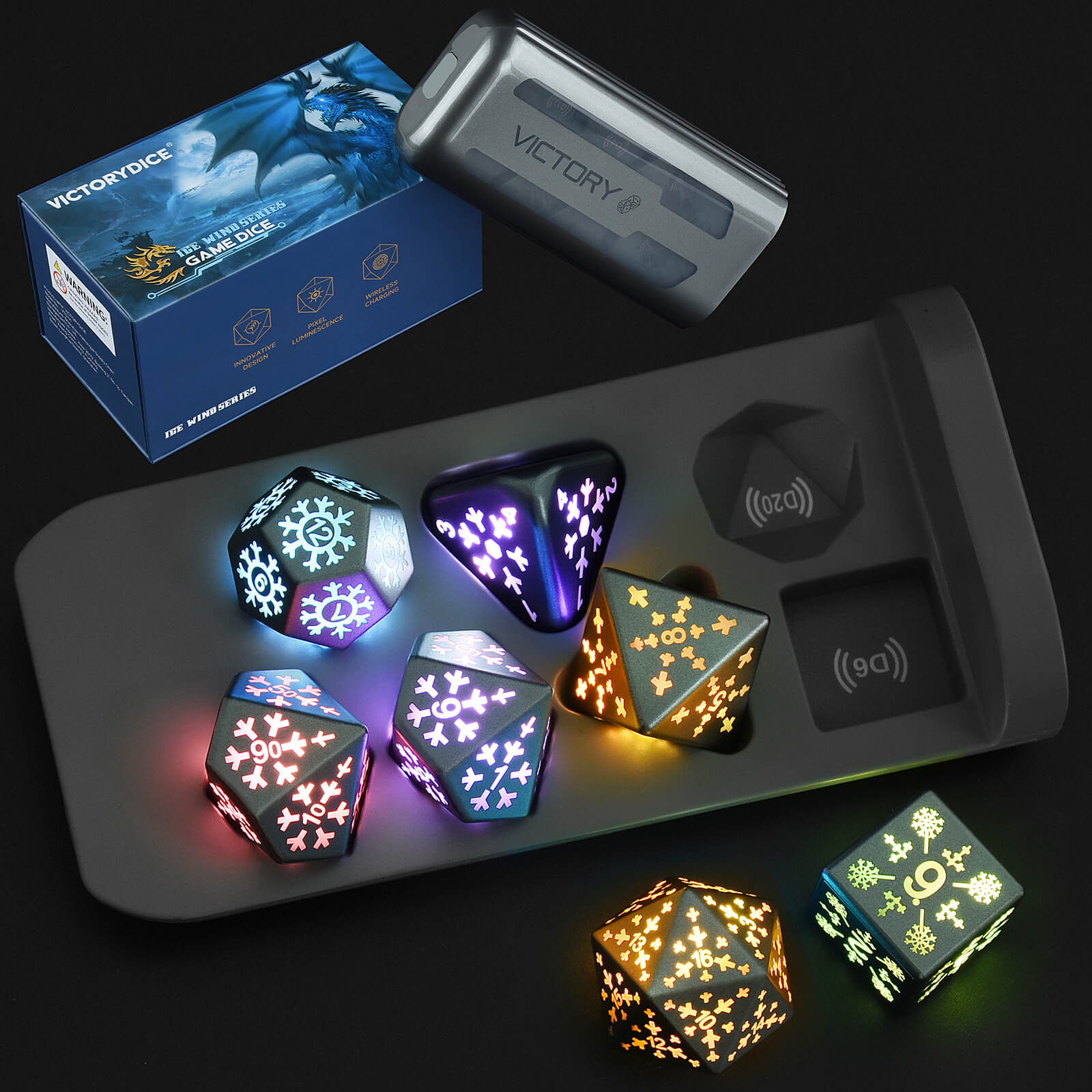 neon dice