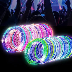 6 Color Glow Bracelets Bulk Light Up Bracelets, LED Bracelets Light Up Toys Glow In the Dark Party Favors Toys