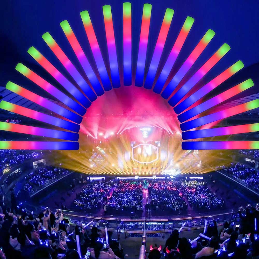 Neon Glow Foam Sticks Bulk, Rave Foam Glow Tubes For Occasions, Wedding ...