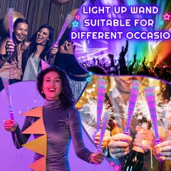 Purple Glow Flashing Wands Fiber Optic Wands LED Flashing Sticks Fiber Wands for Parties Weddings Party Favor