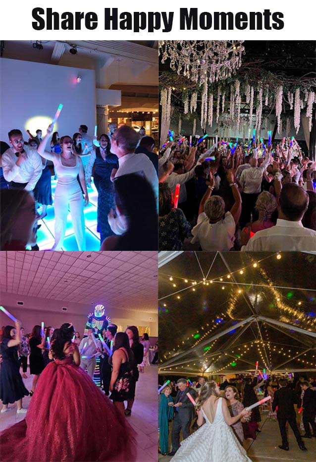 Wedding Glow Sticks Multiple-mode Custom LED Foam Sticks You Pick the  Quantity and the Text Great for Wedding Receptions and Parties. 