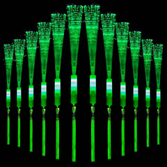 Green Glow Fiber Wands Sticks LED Light Wands LED Flashing Sticks Glow Flashing Wands Fiber Optic Wands Party Favors
